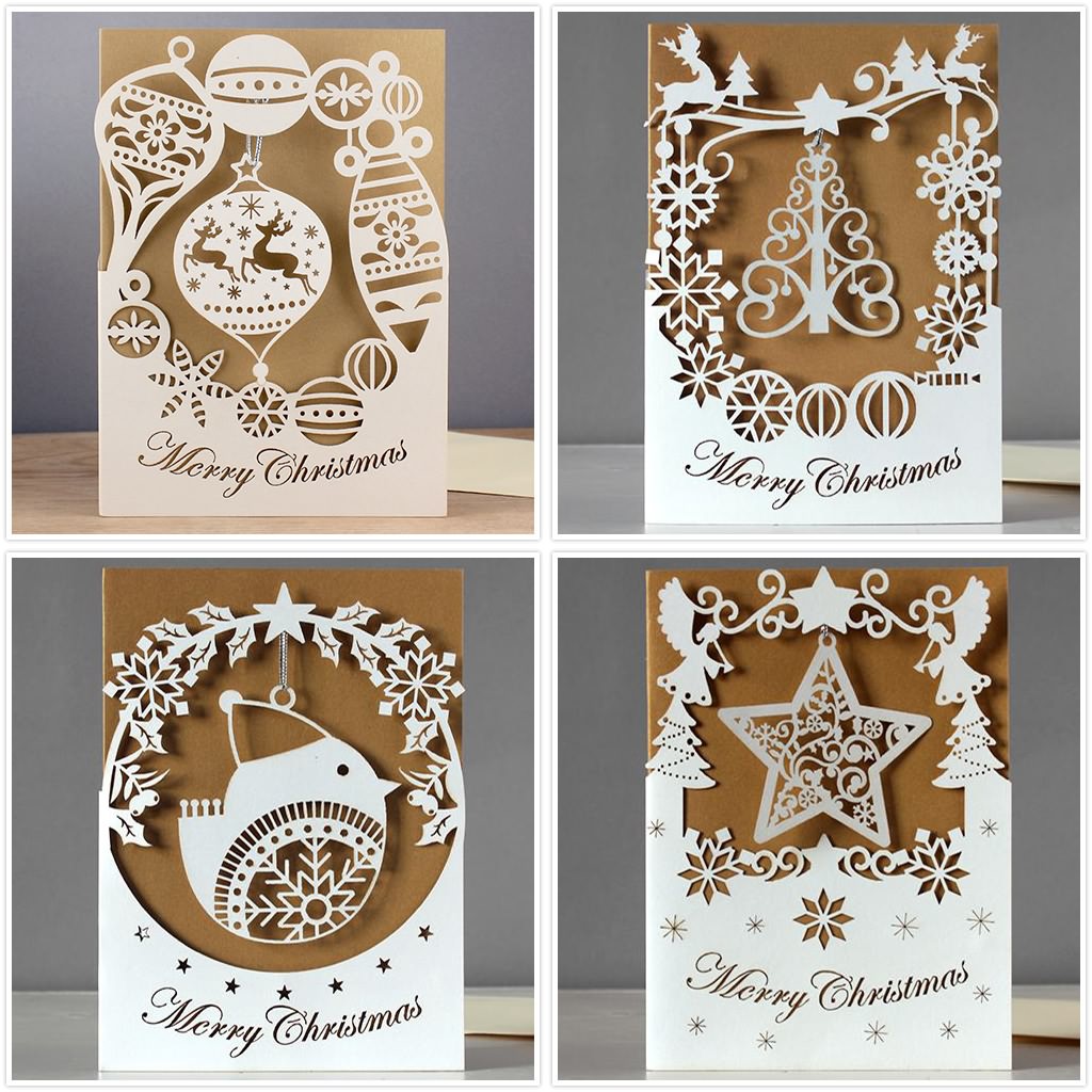 激光切割3D圣誕紙卡 激光切割3D圣誕紙卡