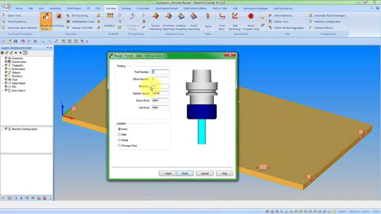 用于數(shù)控雕刻機(jī)的 Alphacam Router 2016 用于數(shù)控雕刻機(jī)的 Alphacam Router 2016